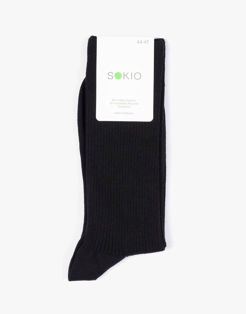 Chaussettes Bio Active – Black is Black, 36/40