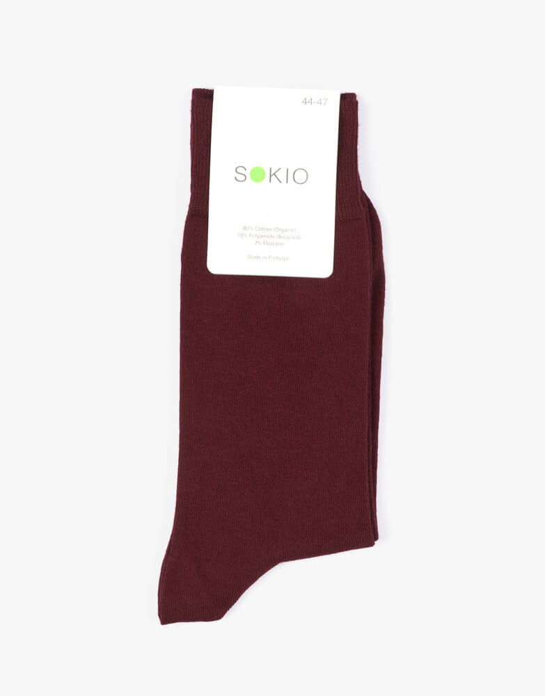 Organic Socks City – Red Wine, 36/40