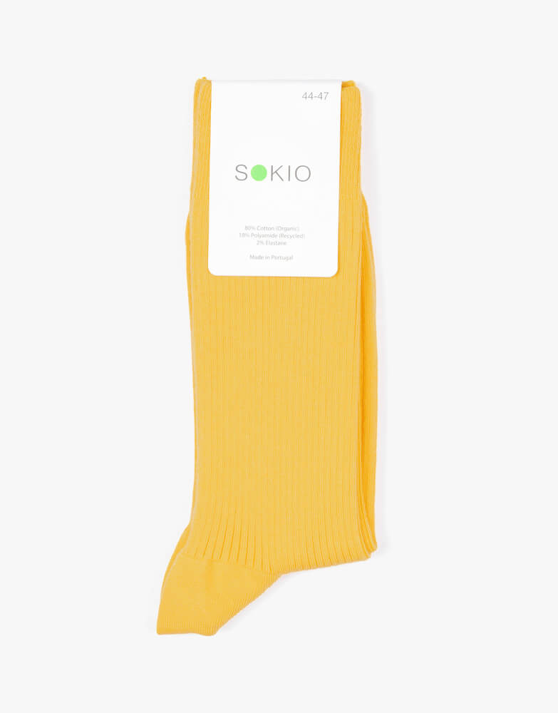 Chaussettes Bio Active – Sunny Yellow, 36/40