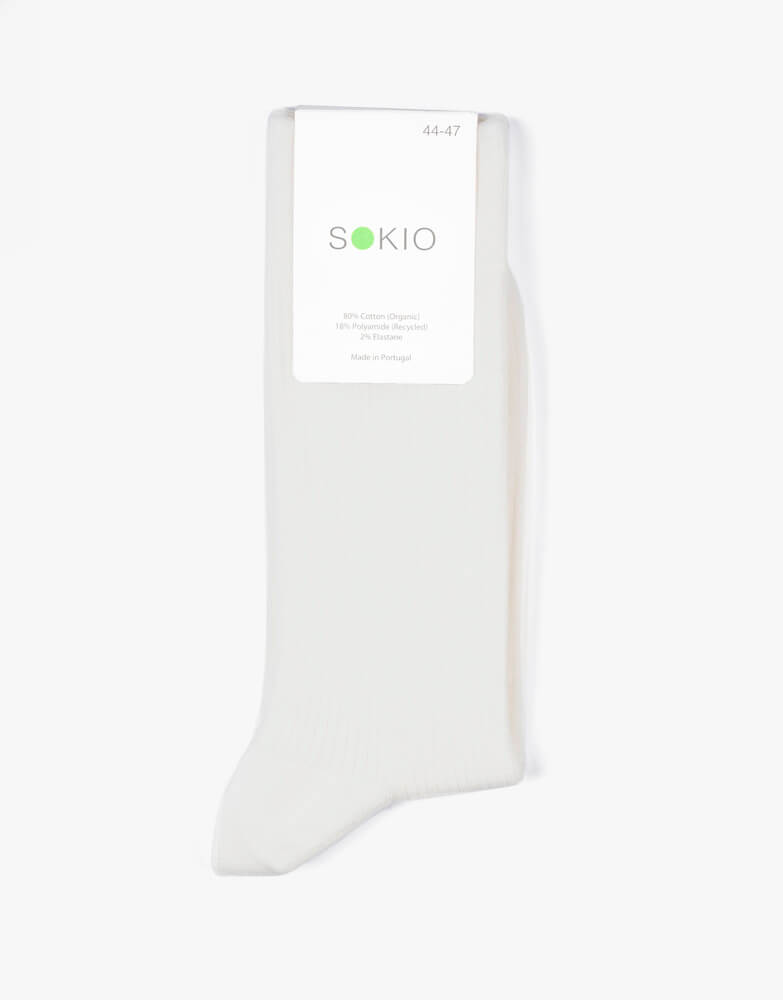 Chaussettes Bio Active – White Cream, 36/40